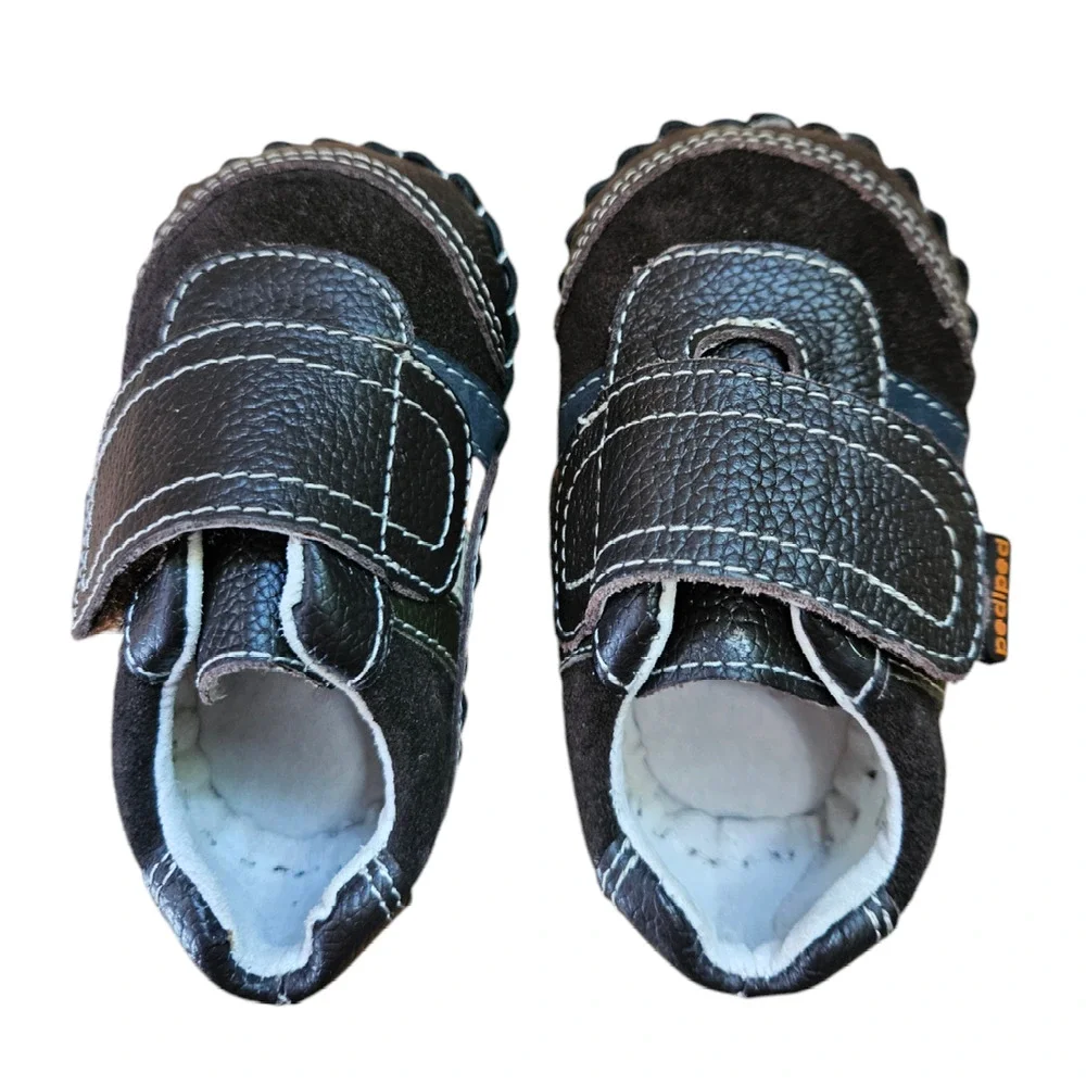 Pediped Originals Leather Christopher Sneakers Infant Size 0-6 Months - Picture 5 of 9